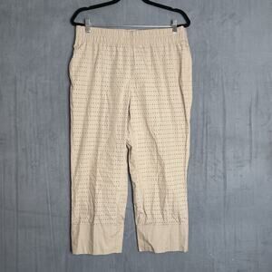 Akris Punto Pants Womens 12 Eyelet Embroidered Lined Pockets Made in Italy